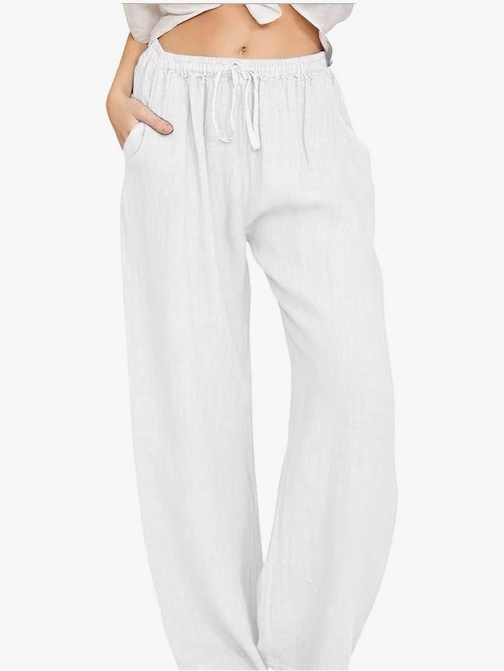 CHARTOU White Linen Pants
